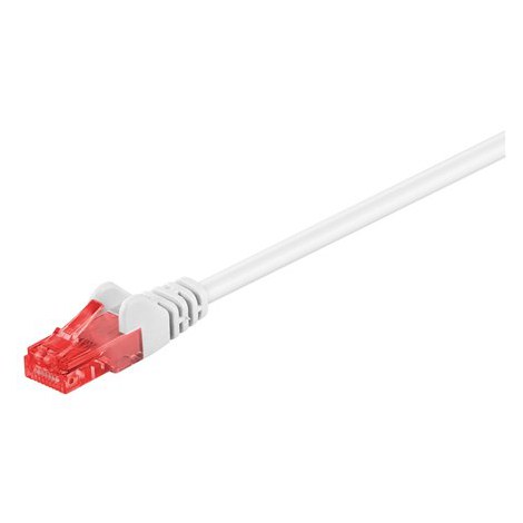 Goobay | CAT 6 patch cable U/UTP | 68632 | 0.5 m | White | Prewired, unshielded LAN cable with 2x RJ45 plugs for connecting netw